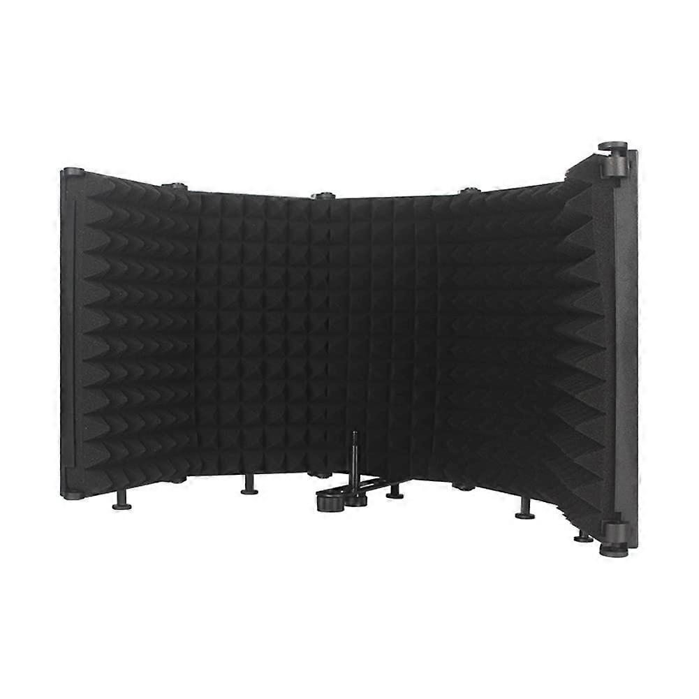 Foldable Adjustable Sound Absorbing Vocal Recording Plate, Portable Acoustic Insulation, Microphone Shield, Soundproof Plate 5 panel