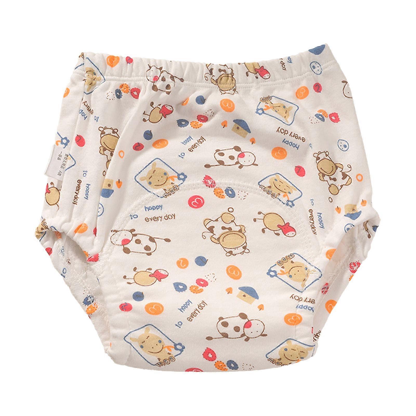 Toddler Training Pants Washable Reusable Breathable Cotton Baby Training Underwear for Boys Girls M (10‑15kg / 22‑33.1lb)