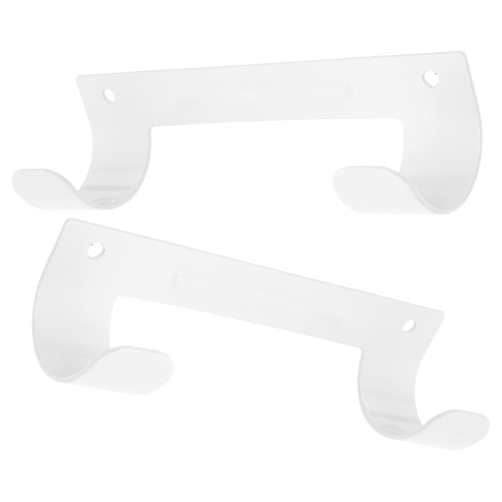 White Ironing Board Wall Hook for Hanging Use Heavy Duty Iron 2 Pieces
