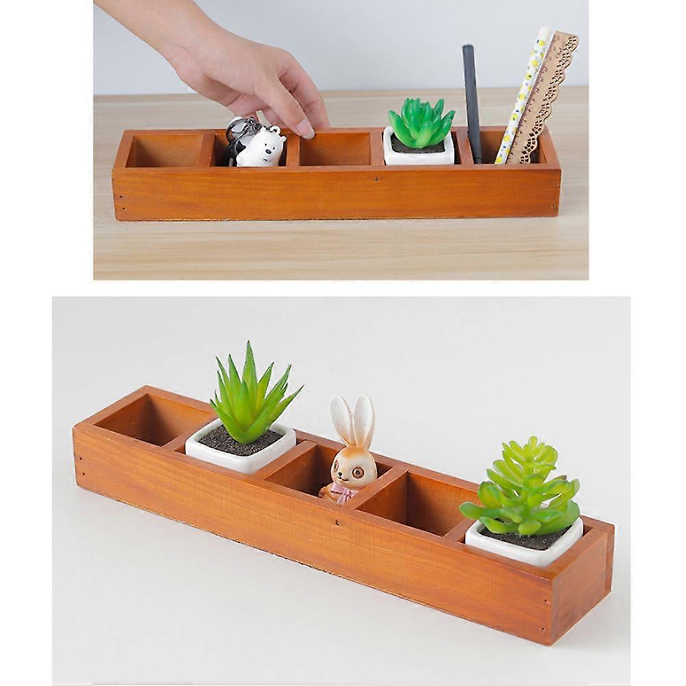 Wooden Organizer Box, Durable Craft Container for Keys Coins and Cards