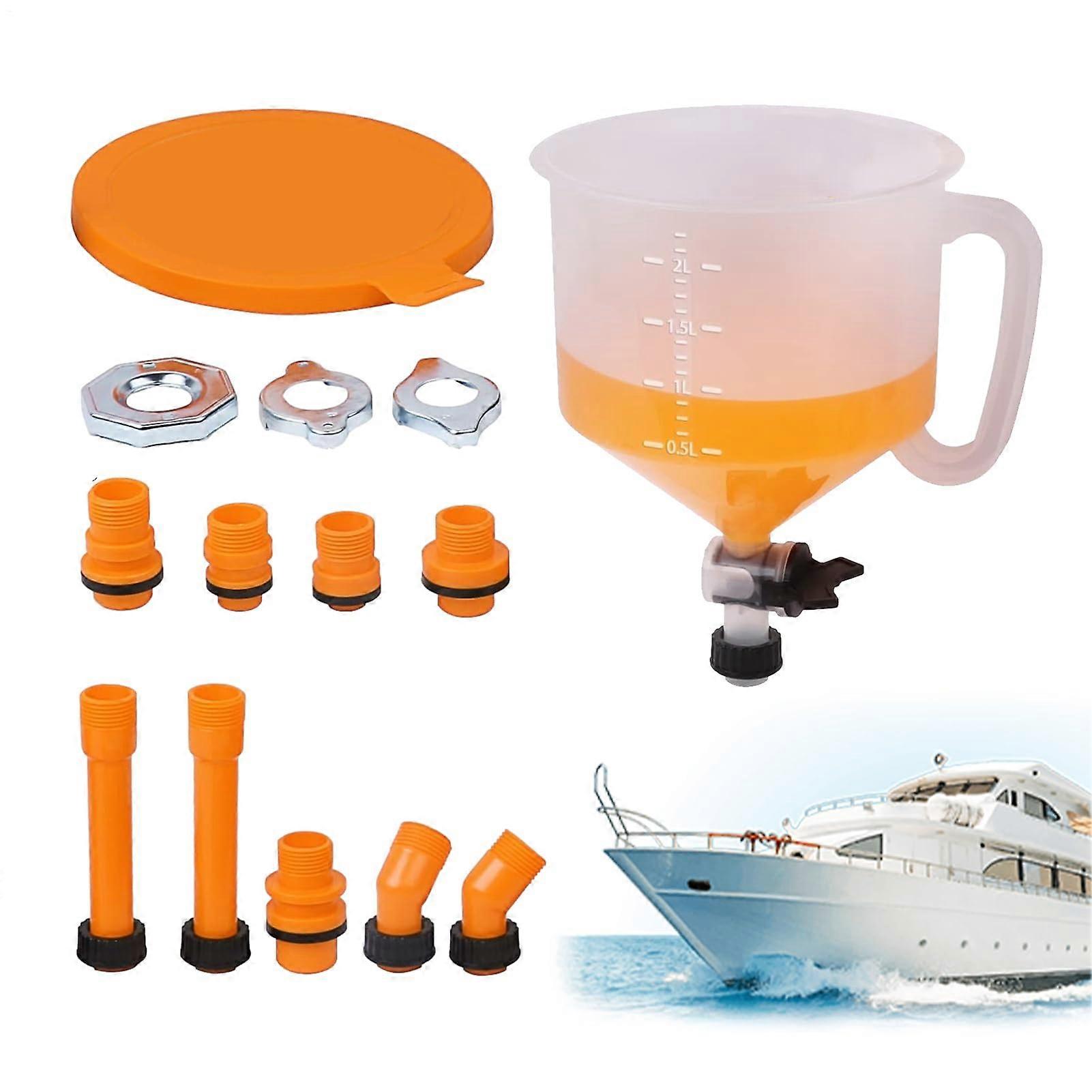 Spill Proof Coolant Filling Funnel Kit  Radiator Frost Protector, Spill Funnel with Valve