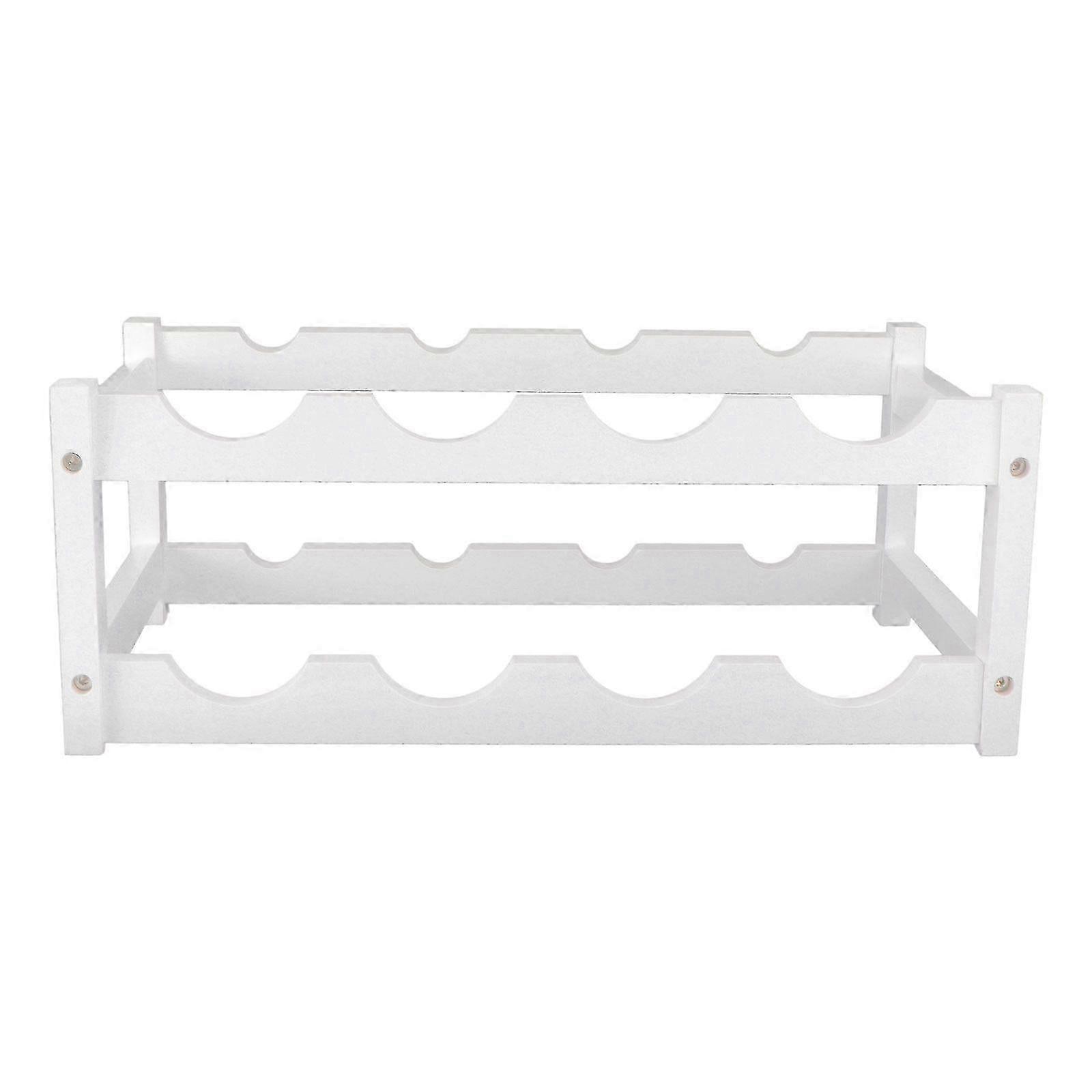 Wooden Red Wine Rack Double Layer Wine Bottles Holder Wine Display Rack