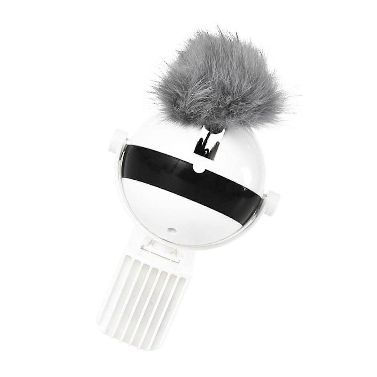 Electric Cat Teaser Wand Toy For Cats And Kittens, White ABS Plastic, Interactive Pet Teaser Wand
