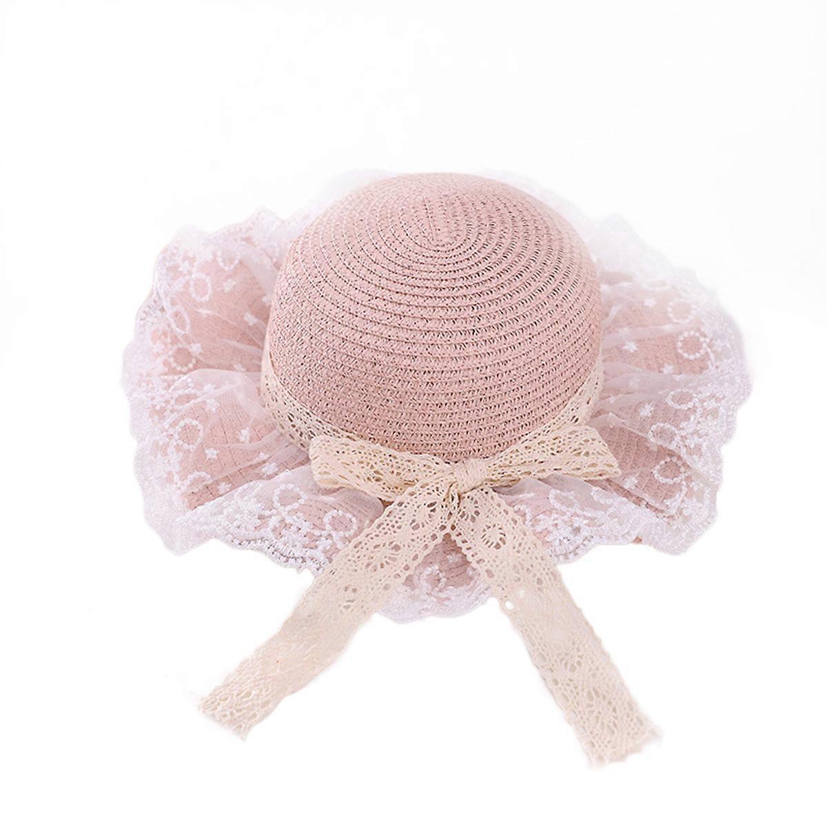 Kids Summer Hat 1Pack Wide Brim Eye Shade For Girls Outdoor Daily Life Activities Pink