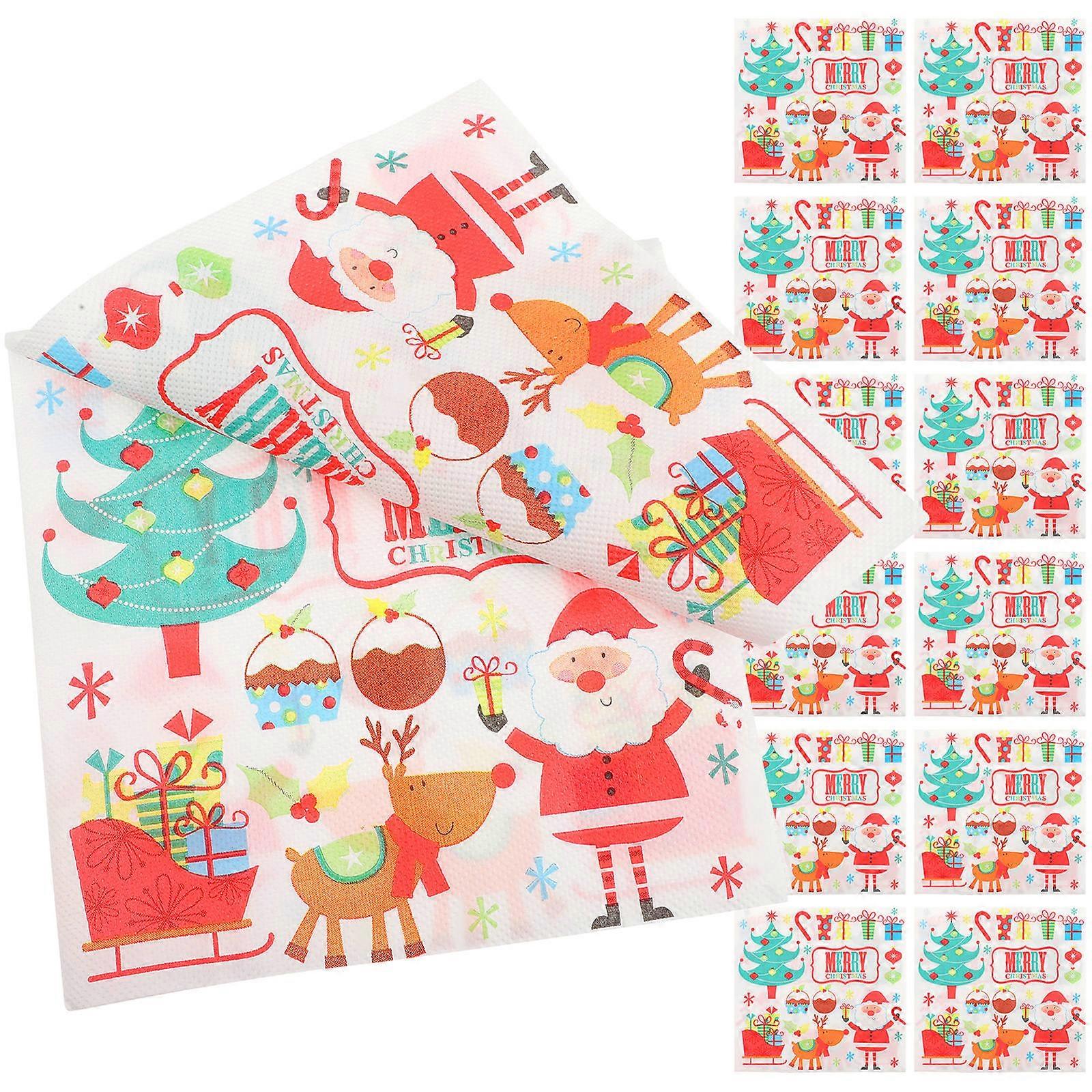 40pcs Christmas Festival Food Wrapping Paper, Greaseproof Oil Resistant Sandwich Wraps for Bakery Baskets and Snack Boxes