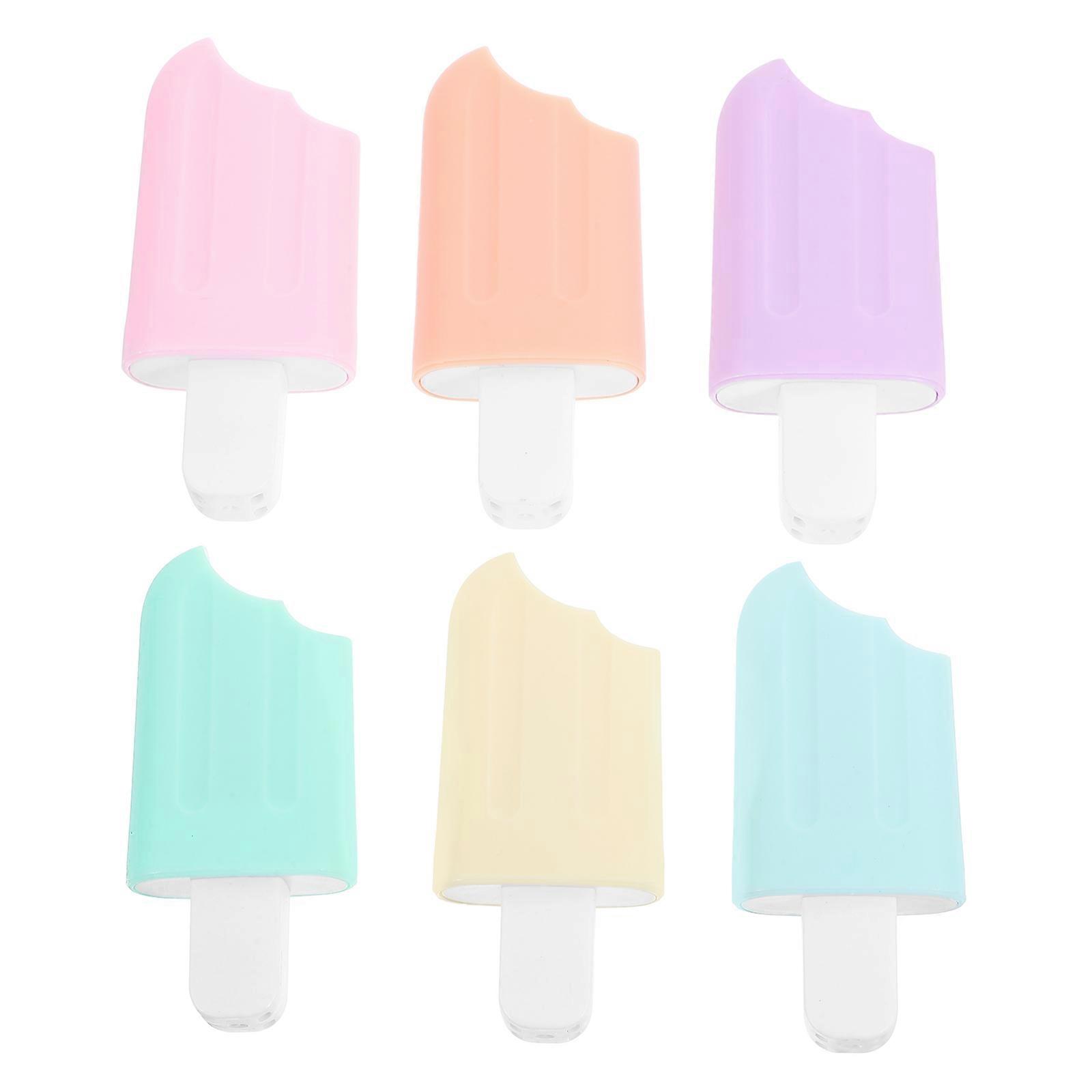 Fluorescent Pen For Kids 6Pcs Simple Design Student Supplies Assorted Color Diary Writing