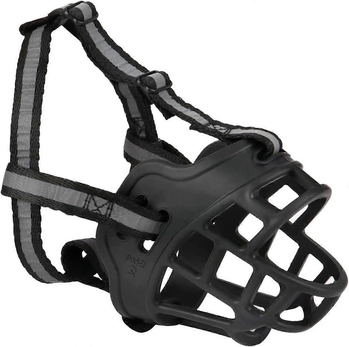 Soft silicone dog muzzle, anti-bark and anti-bite, breathable mesh, durable nylon strap