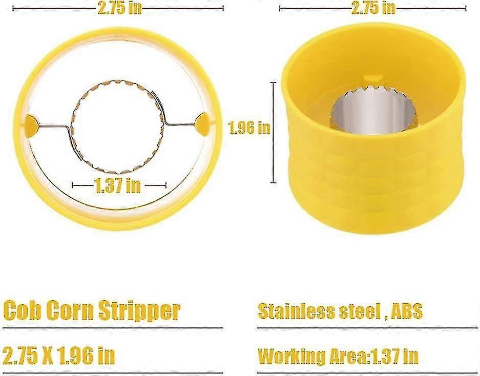 Cob Corn Stripper Peeler Kitchen Tool Corn Slicer, Yellow