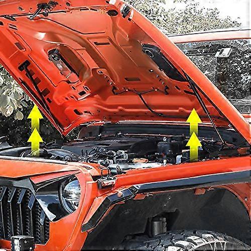 Bonnet Gas Spring Black 2 Pieces for Wrangler JL 2019