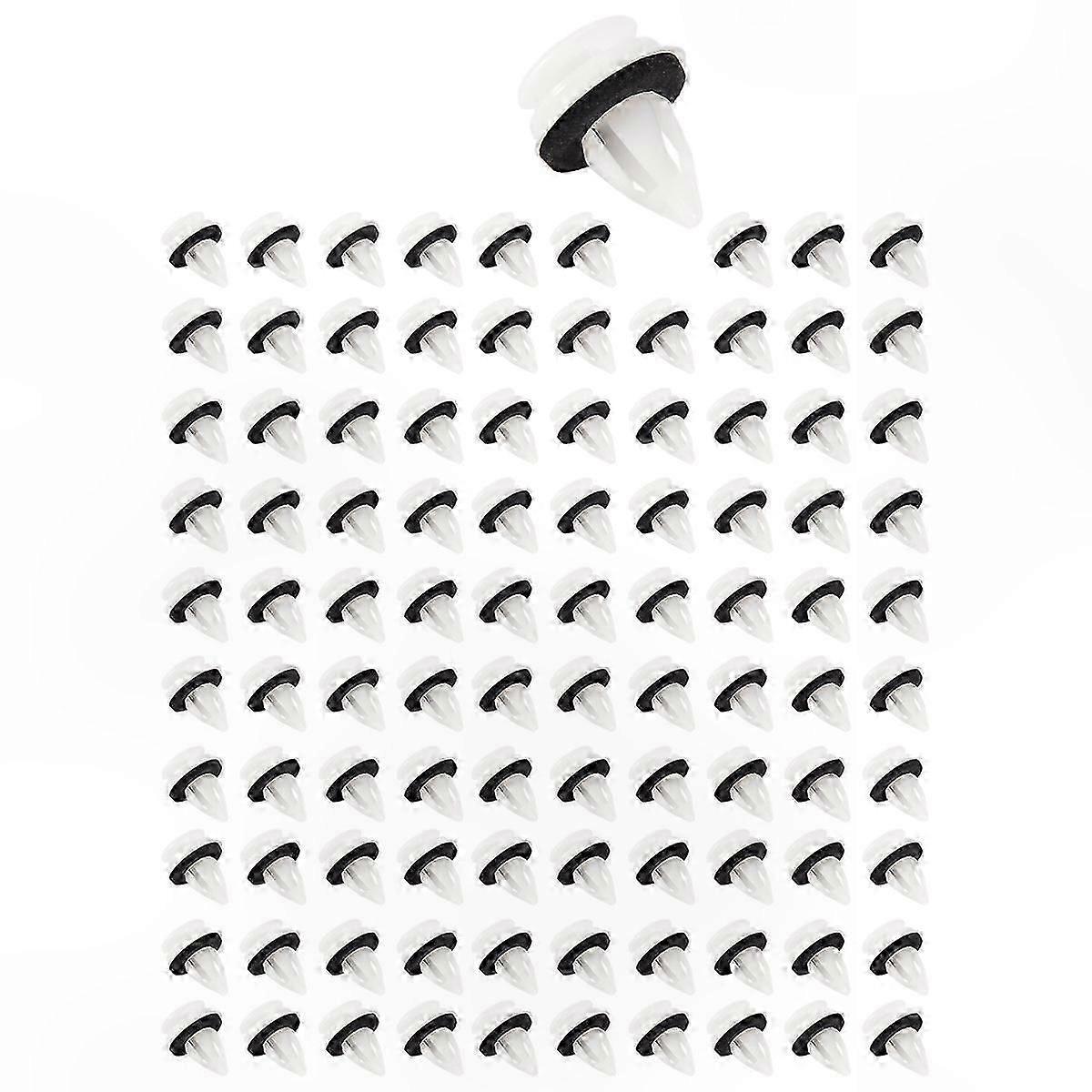 100Pcs Plastic Rivets Clips for Car Door Panels Trim Fasteners Compatible with Multiple Models