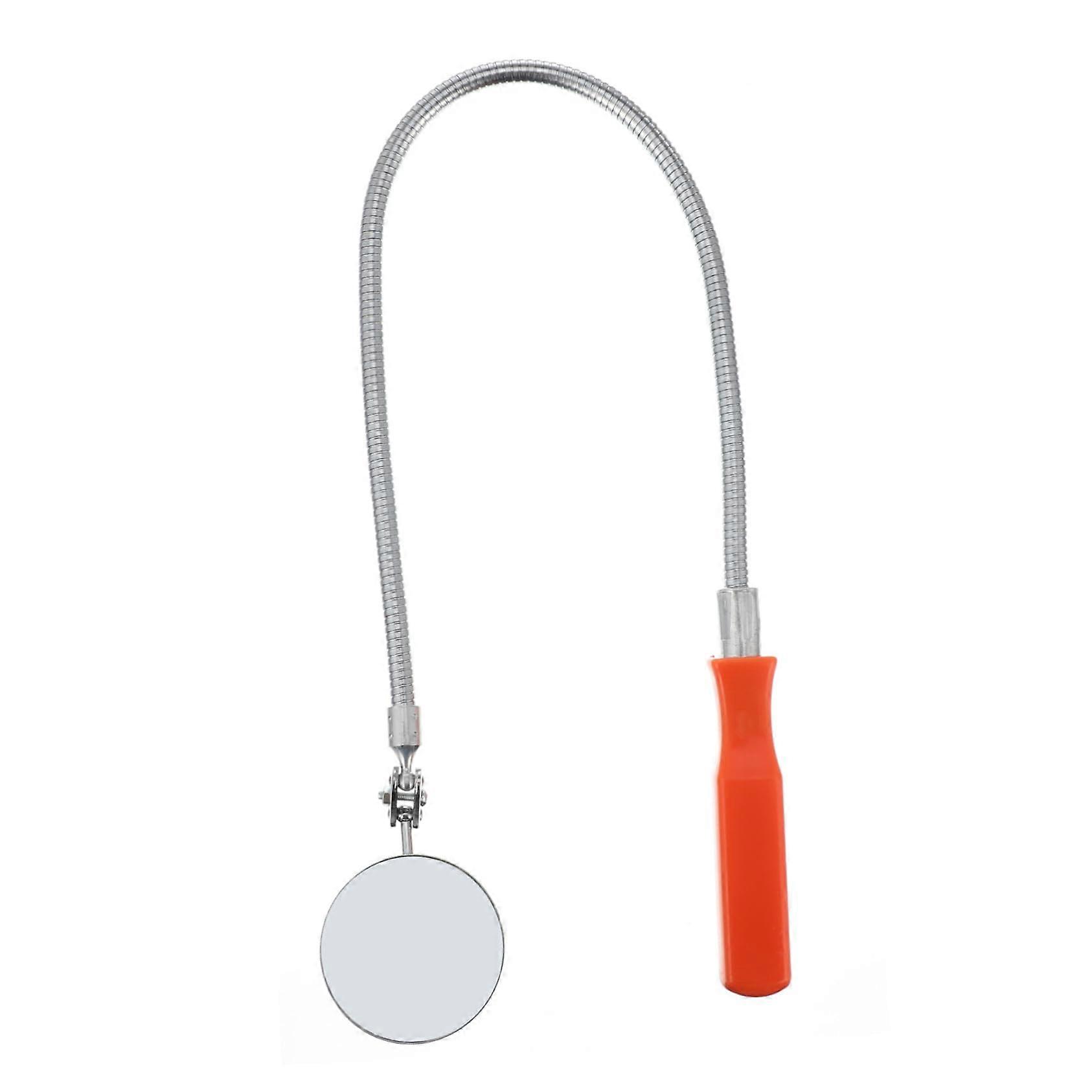 Vehicle Inspection Mirror with Adjustable Round Glass and Extendable Handle for Car Undercarriage Search