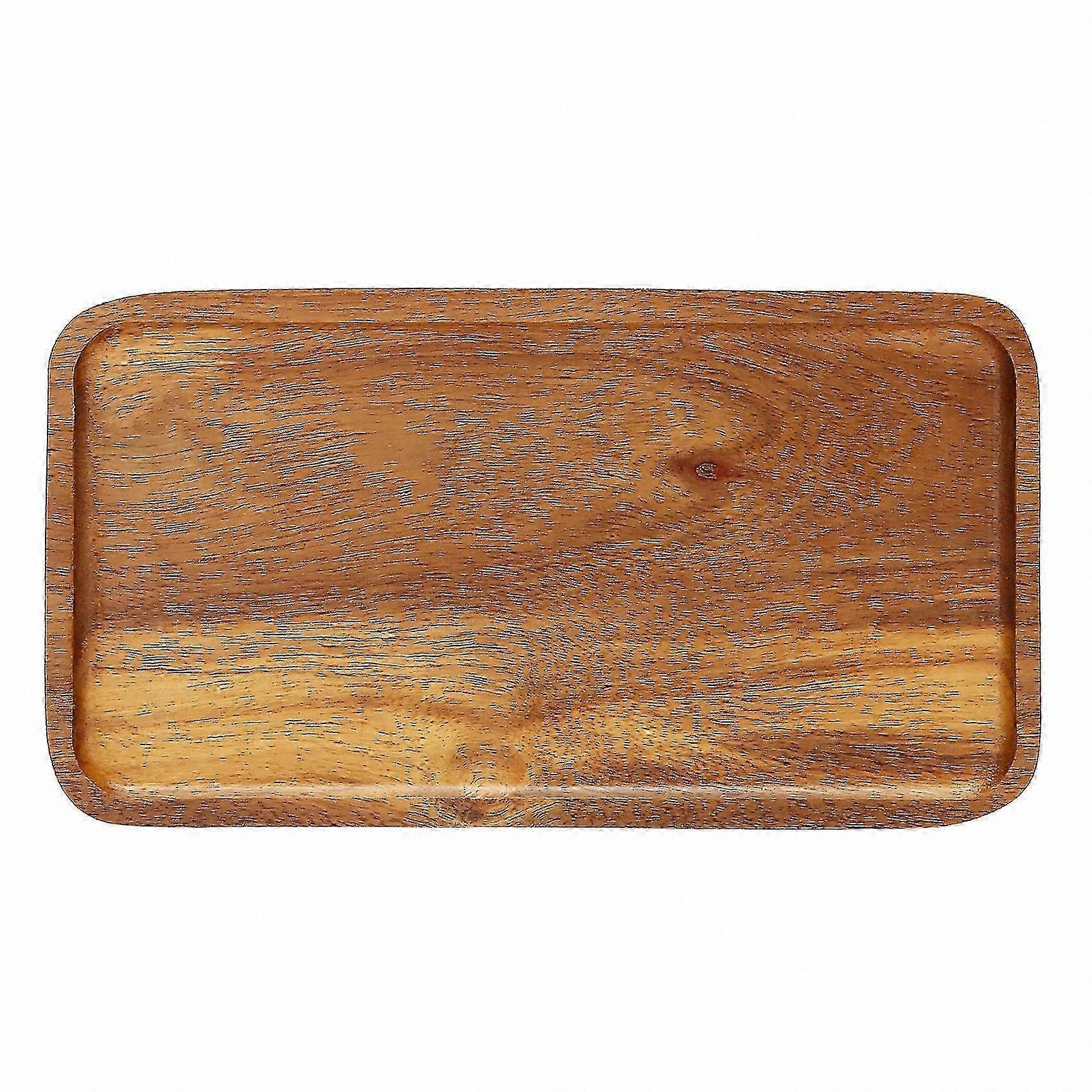 Rectangular Wooden Serving Tray for Fruit, Tea, and Desserts