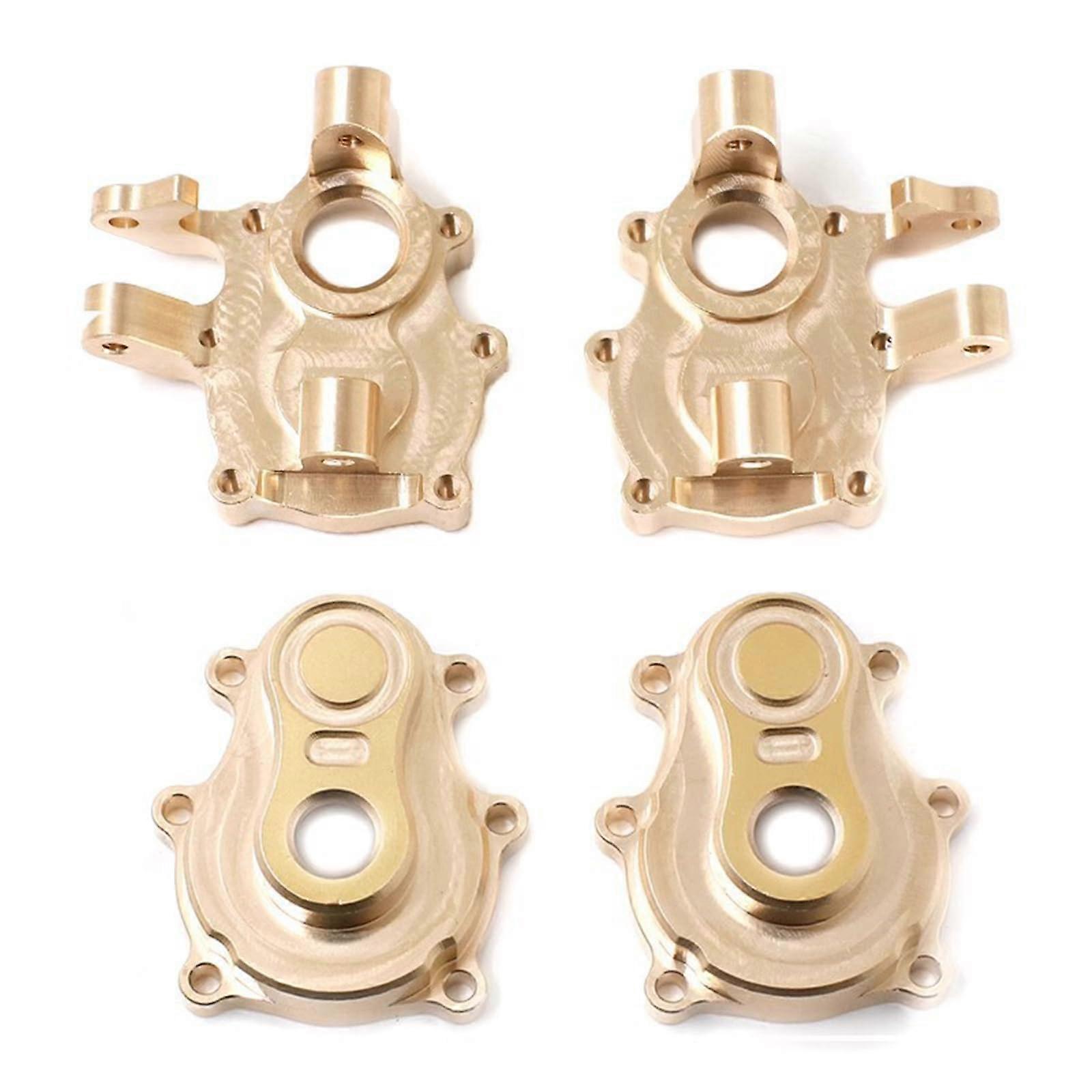 Front Axle Mounting Kit Emo Brass Finish 4 Piece Set For Crawler RC Car Replacement Parts Upgrade Part