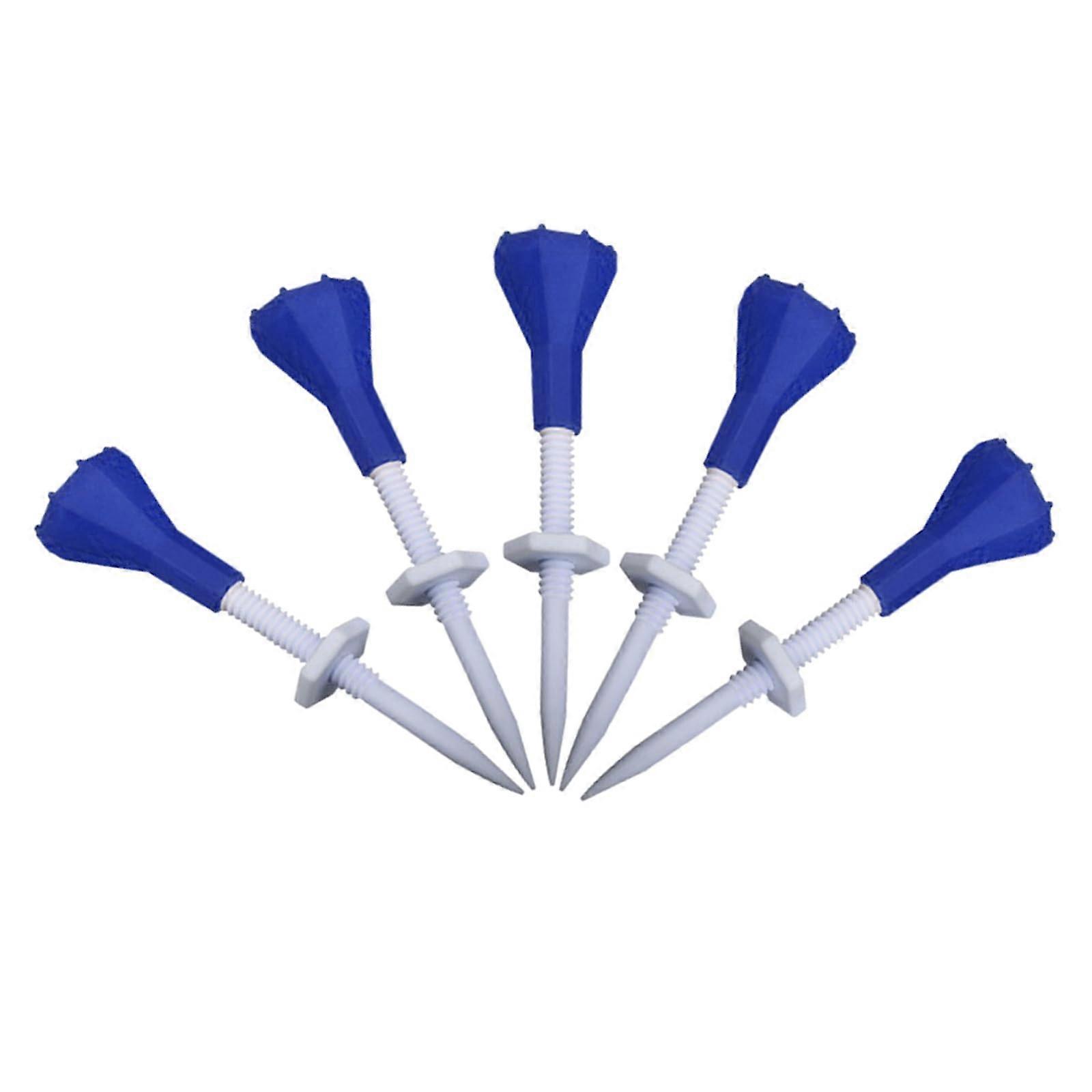 5pcs Golf Ball Tees Adjustable Height Plastic Training Tees Lightweight Portable Golf Accessories for Practice