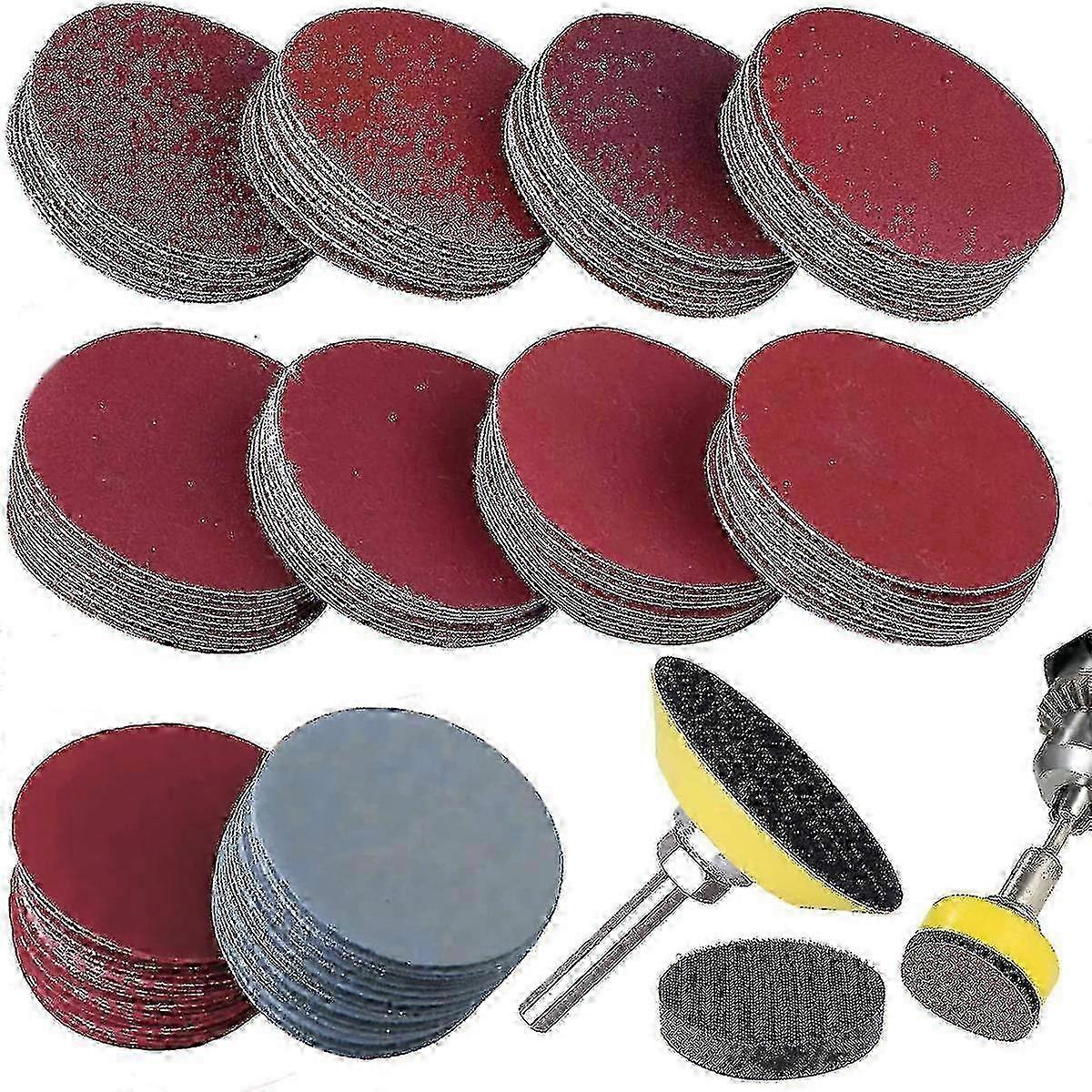 100pcs 50mm Sanding Disc Pads for Random Orbital Sander Edition 0816