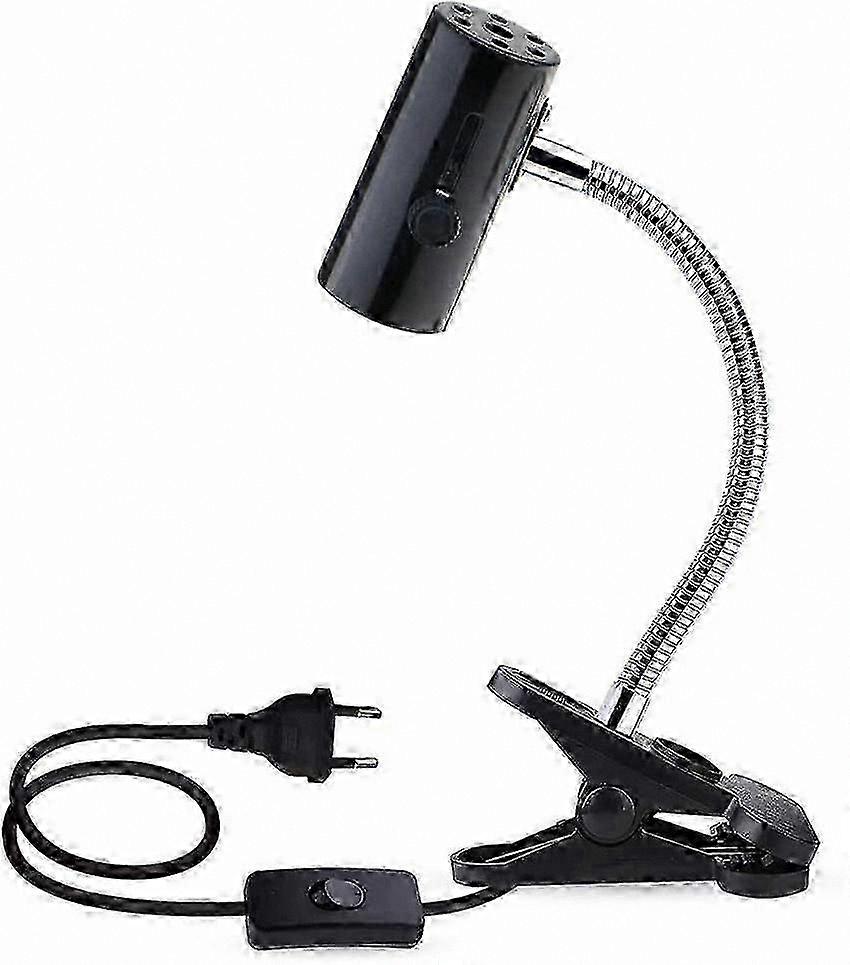 E27 Socket with Clip and 1.8m Cable for Reptile Lighting Fixtures (Bulb Not Included)