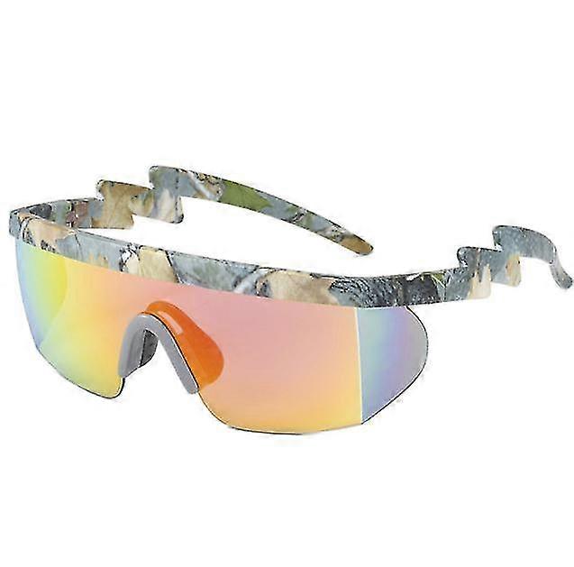 2022 Men's One Piece Sunglasses Lightning Leg Outdoor Sports Cyclin...