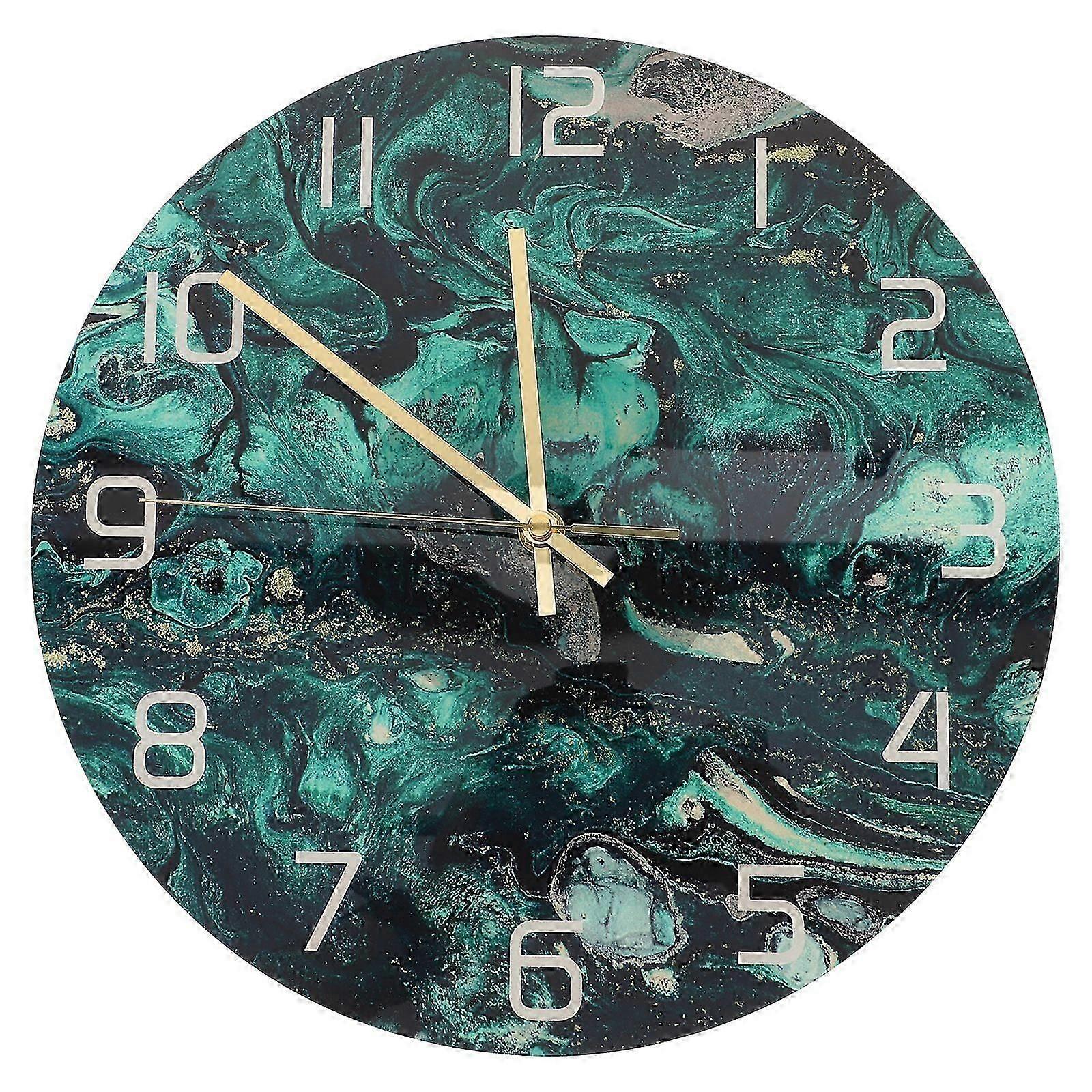 Marble Grain Decorative Acrylic Wall Clock Design