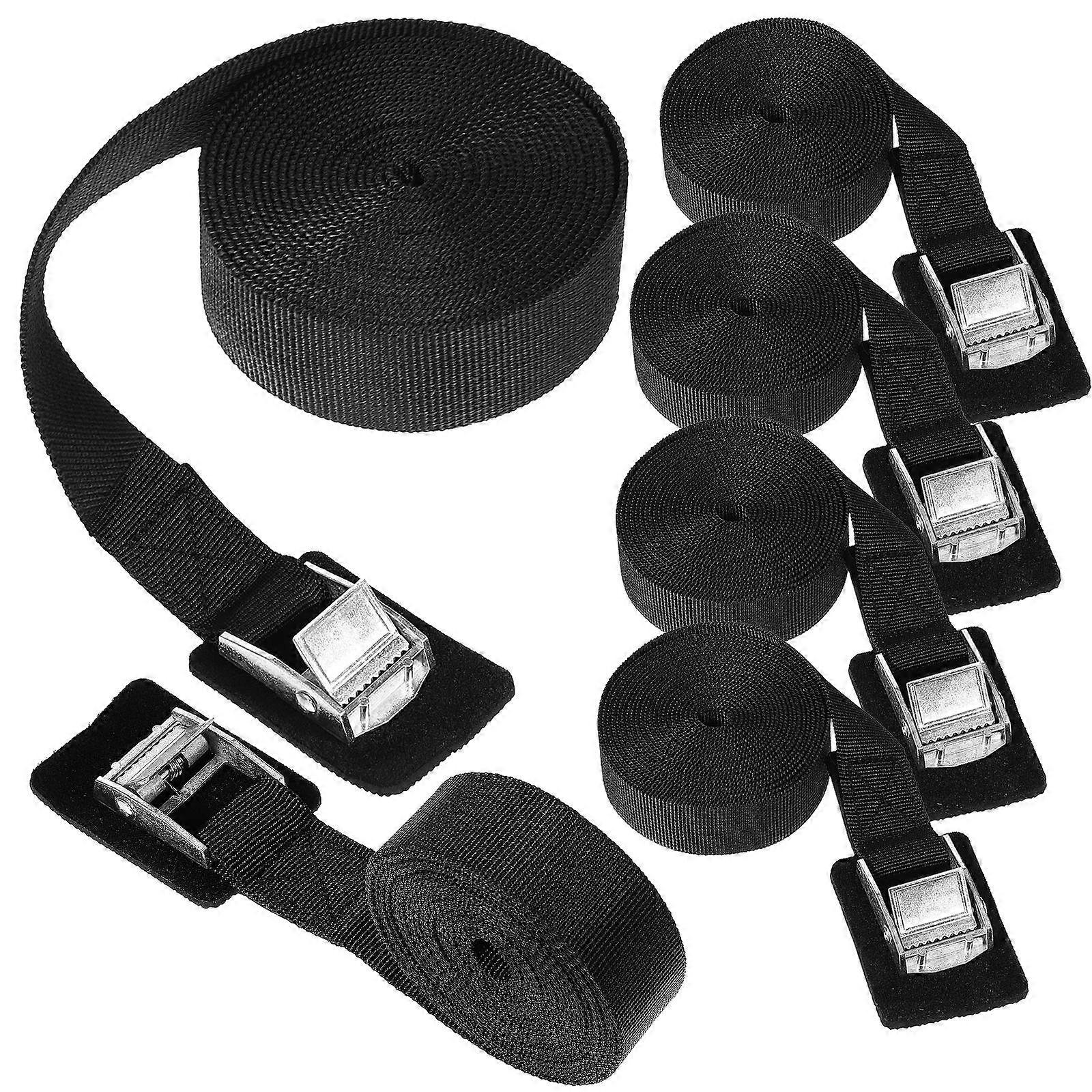 6pcs Adjustable Heavy Duty Lashing Straps for Travel, Luggage, Cargo & Moving Items with Locking Function