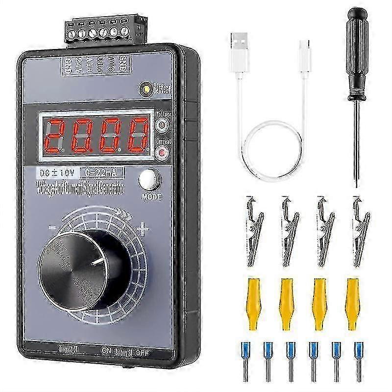 4-20mA 0-10V Signalgenerator mit 4-stelligem LCD-Display, 0,01% hohe Genauigkeit, kompatibel mit SPS/PID-Steuerungssystemen