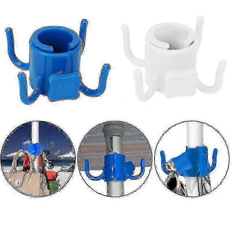 Beach & Camping Travel Towel with Hanging Hooks for Hats (4-Piece Set, White)
