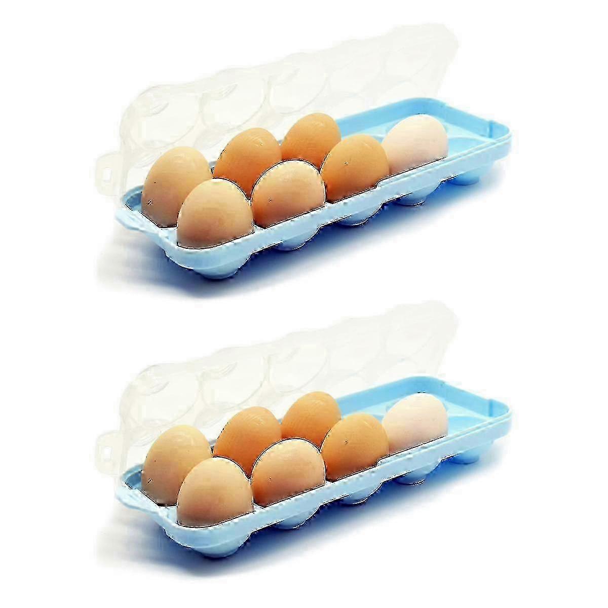 Stackable Plastic Egg Storage Box with Lid for Fridge & Camping, Food Grade Space Saving Design Compatible with Most Refrigerators