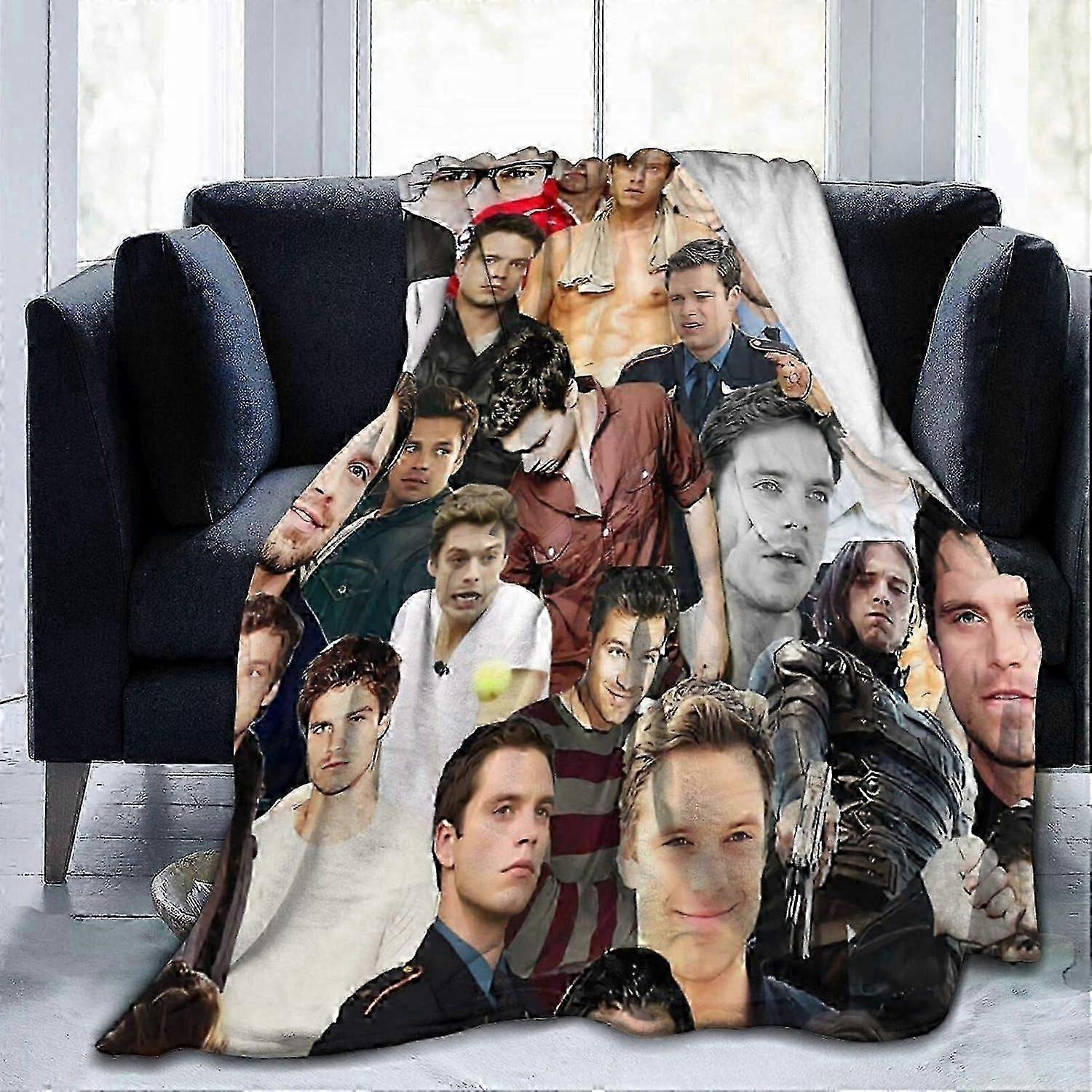 Sebastian Stan Bucky Barnes Soft and Comfortable Warm Fleece Blanke...