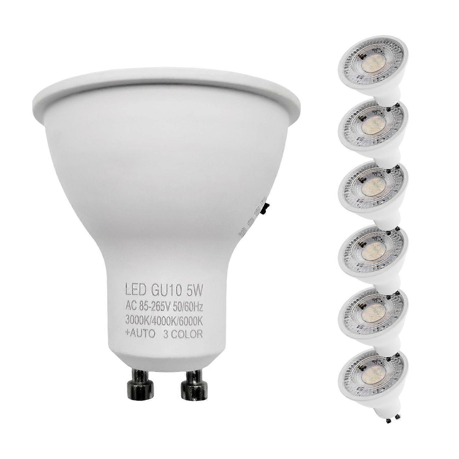 Recessed MR16 GU10 LED Bulbs 3CCT Selectable 50W Equivalent Narrow Beam 3000K 4000K 6000K Switchable Plug In Reflector for Tracklight Display Case Acc