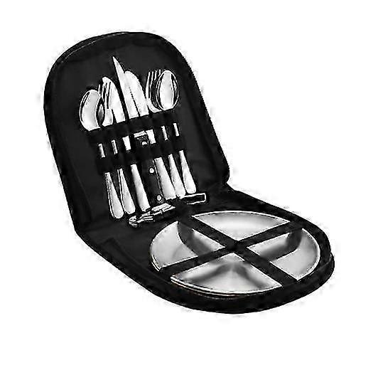Set de vaisselle portable en acier inoxydable