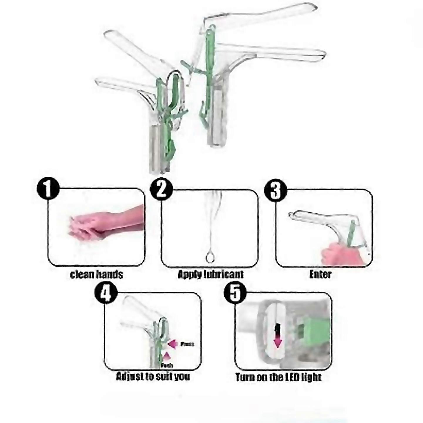 For 1pcs Adjustable Illuminated Mirror Clear Clip Professional Speculum