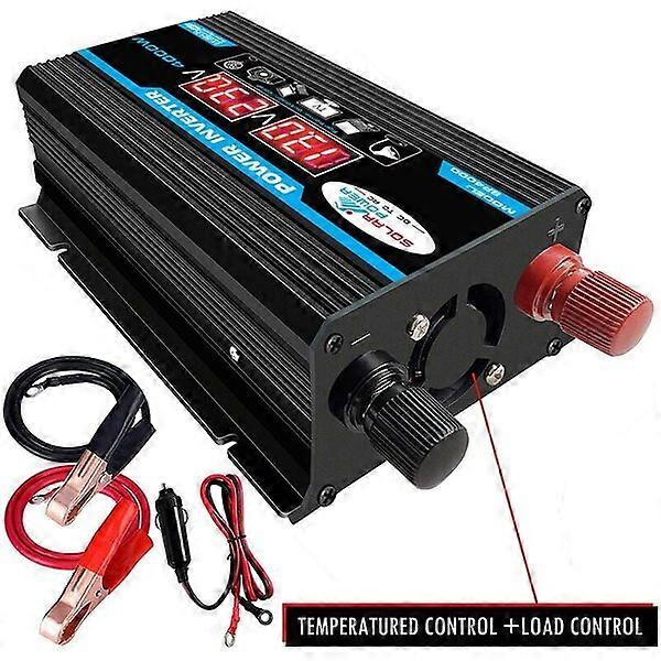 4000W inverter, 12V 220V, with overload delay and temperature-controlled fan