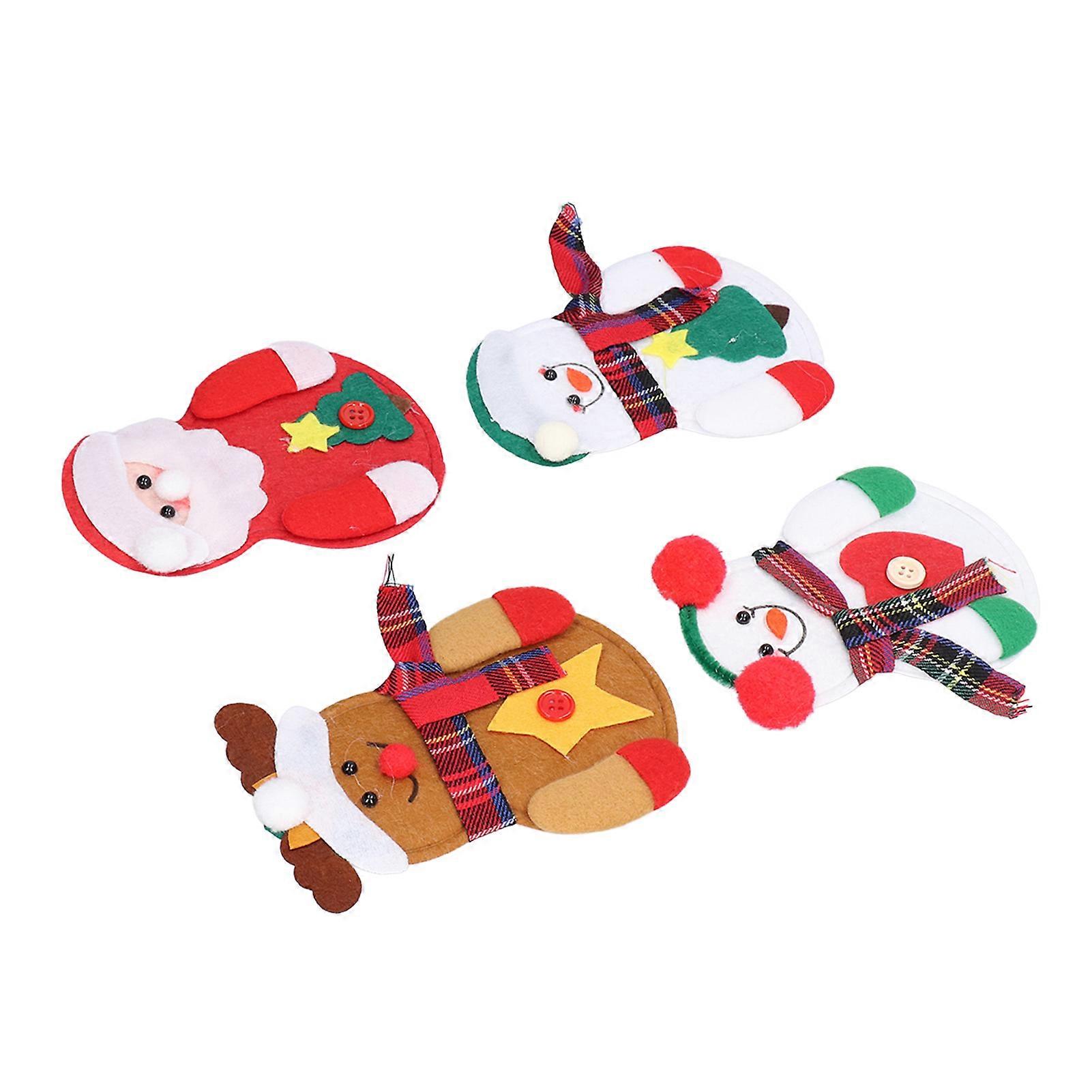 GPB 8pcs Christmas Felt Snowman DIY Soft Exquisite Snowman Felts Kit for Christmas Tree Socks Fireplace Decoration