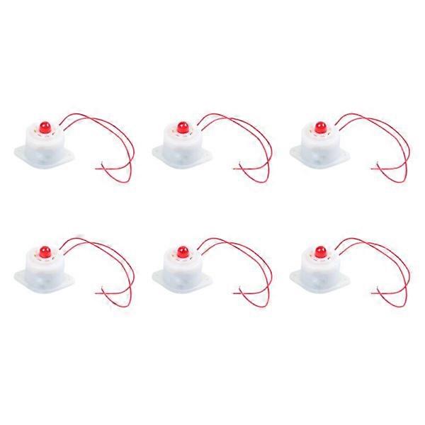 6X -3 AC 220V Industrial Red LED Flashing Buzzer Alarm Siren 100 DB White