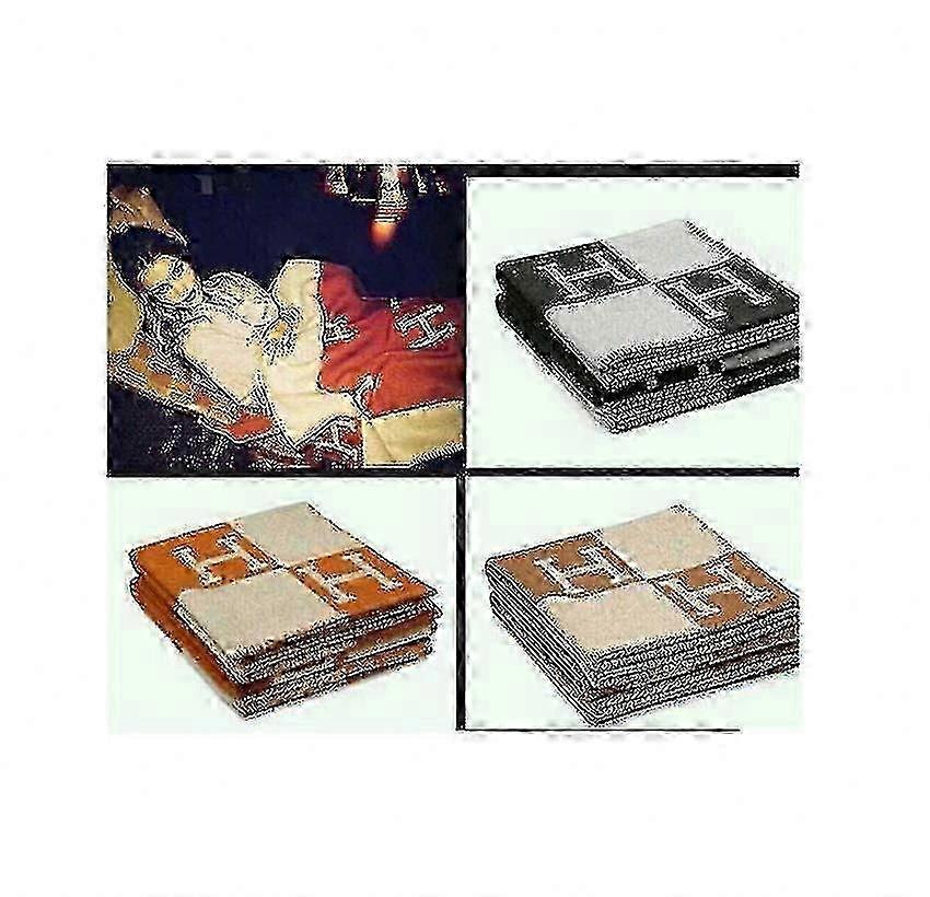 Wool H Cashmere Throwing Plaid  Sofa Plane 140*170cm Blankets