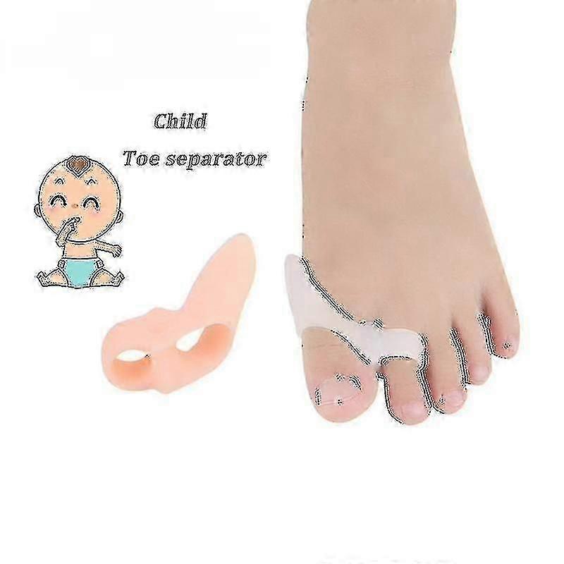 2-pack Kids Hallux Valgus Protector Overlap Toe Corrector - Blanco