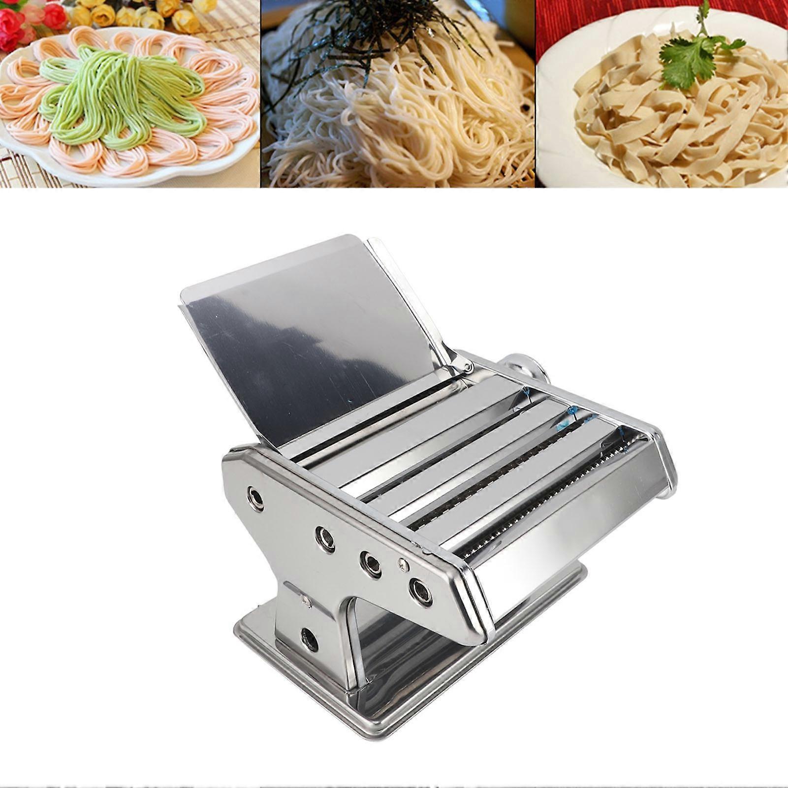 Manual Stainless Steel Dough Roller Machine 19x13cm Silver