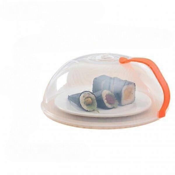 Microwave oven lid, made of plastic, easy to roll with a handle to protect the microwave oven