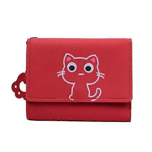 Cartoon cat short wallet, single-piece pack, durable and multi-purpose