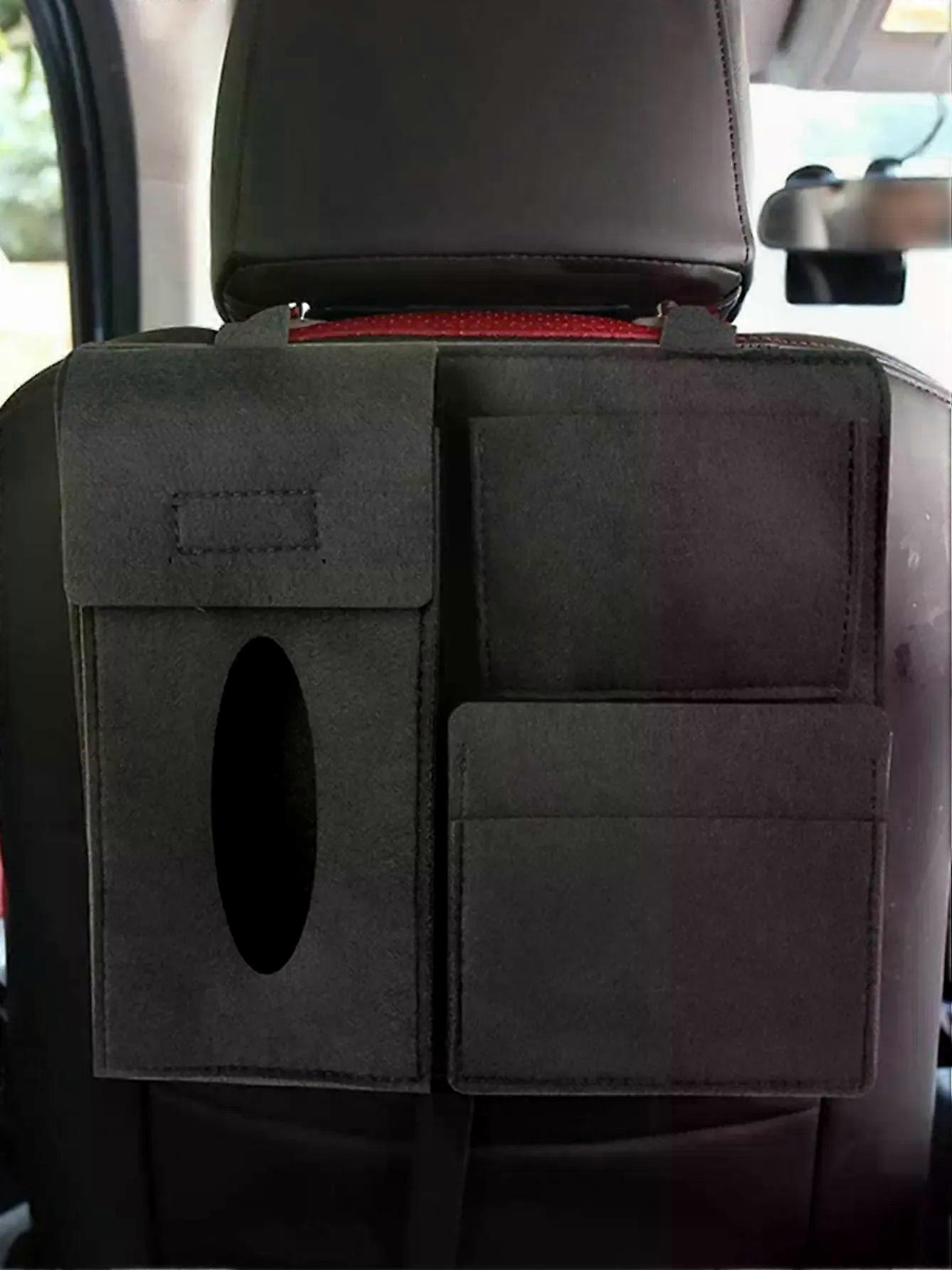 1pc- Car Seat Back Hanging Multi-functional Felt Storage Bag