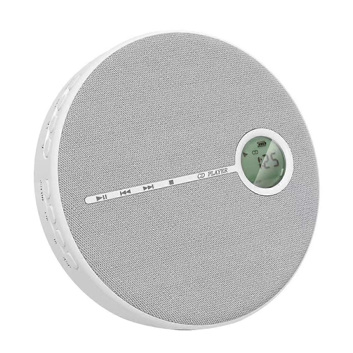 Rechargeable Bluetooth CD Player, Music CD Disc Player for Car/Travel, Home Audio with Stereo Speaker,AUX,USB Gray
