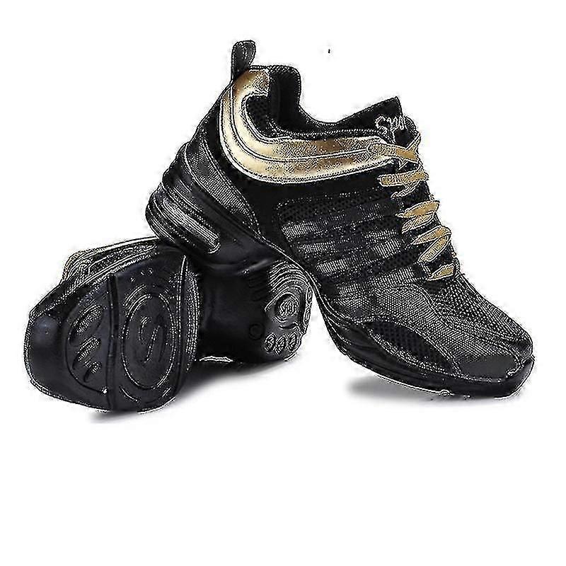 Zapatillas de baile para mujeres con suela dividida zapatos de jazz para niños adultos con cordones de práctica