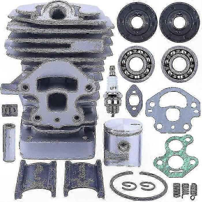 Cylinder Piston Kit for 39mm Chainsaw Engine Spark Plug Gaskets Replacement Parts