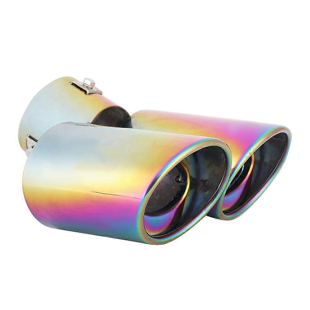 Car Modification Universal Single Out To Double Out Bevel Out Exhaust Pipe Tail Throat(C207)