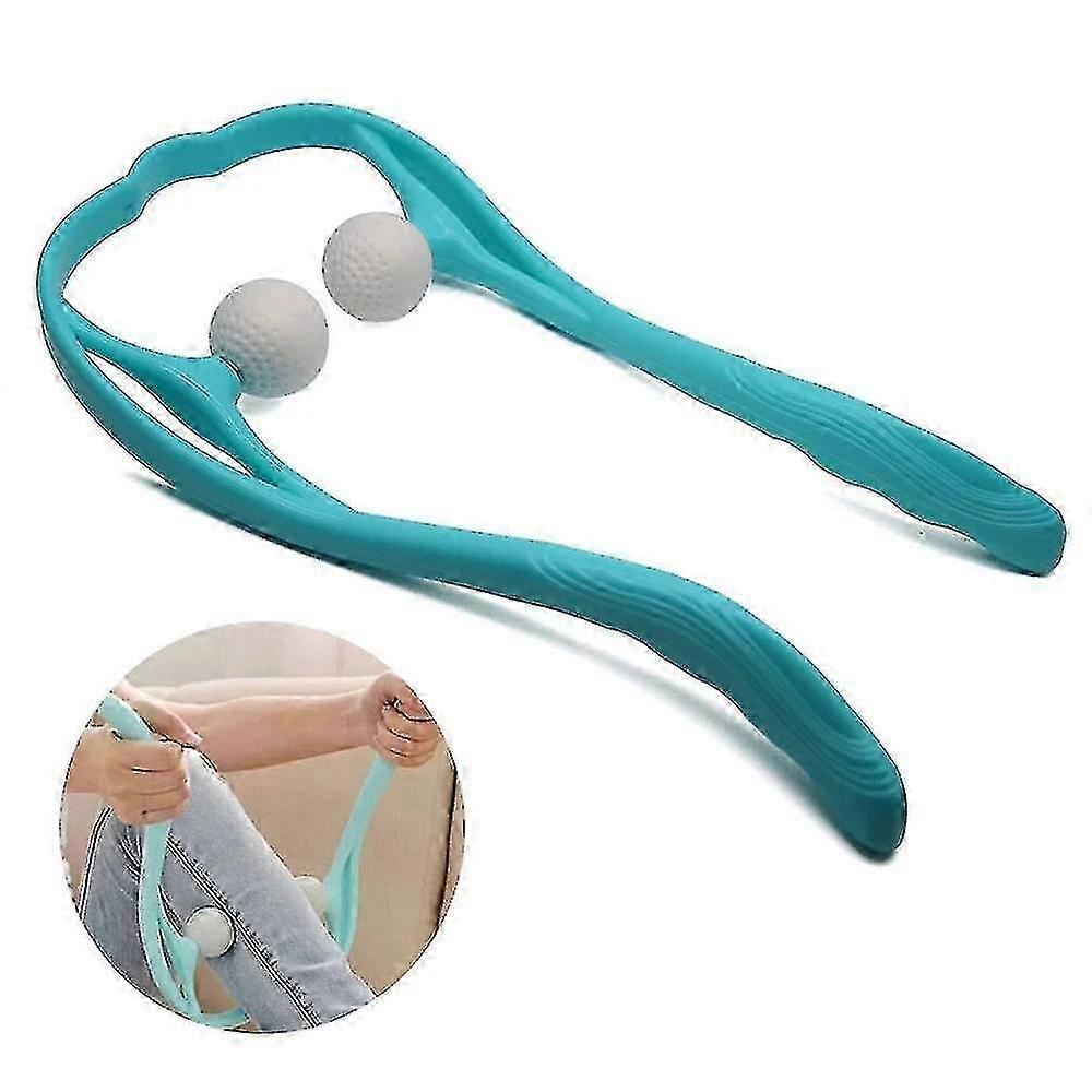 Dual-Trigger Point Shoulder and Neck Massager with Self-Massage Tool for Deep Pressure Relief