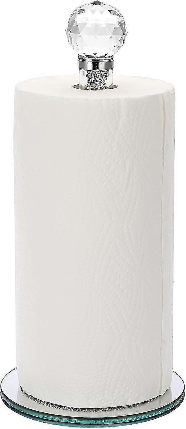 Paper Towel Holder,Crystal Free Standing Paper Towel Roll Holder f