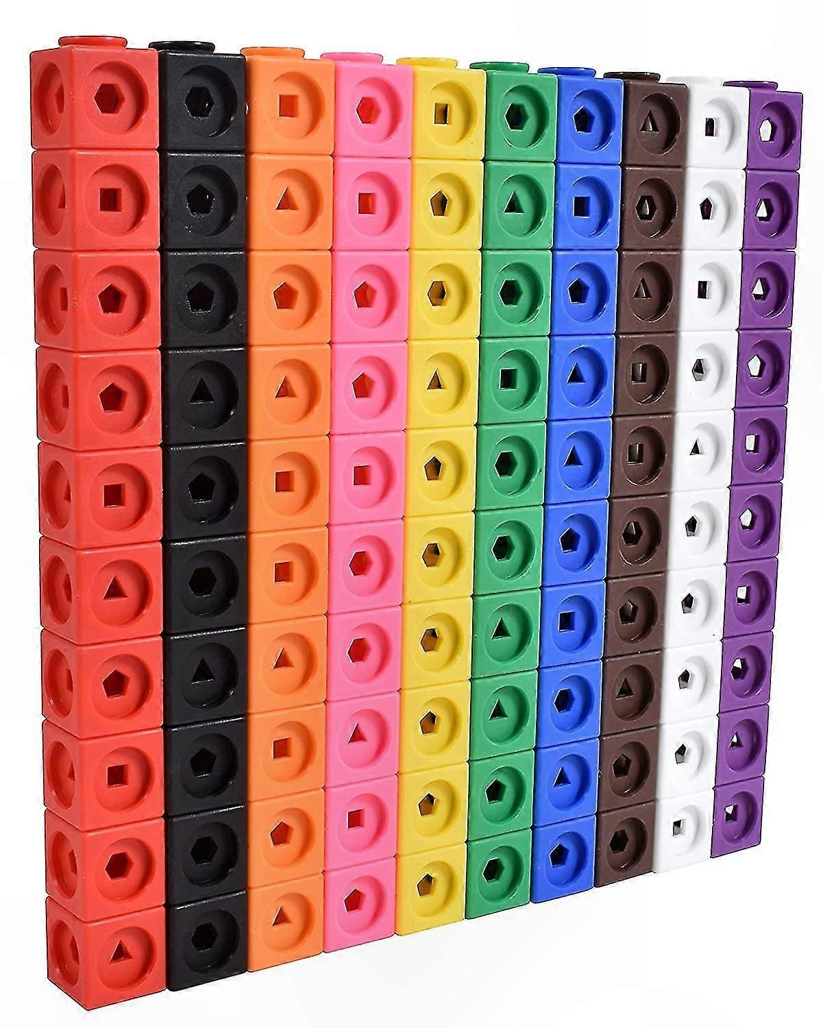 Linking Cubes Math Set - 100 Pieces - Educational Counting Tools for Classroom, Homeschool, and Preschool - Math Manipulatives for Learning Activities
