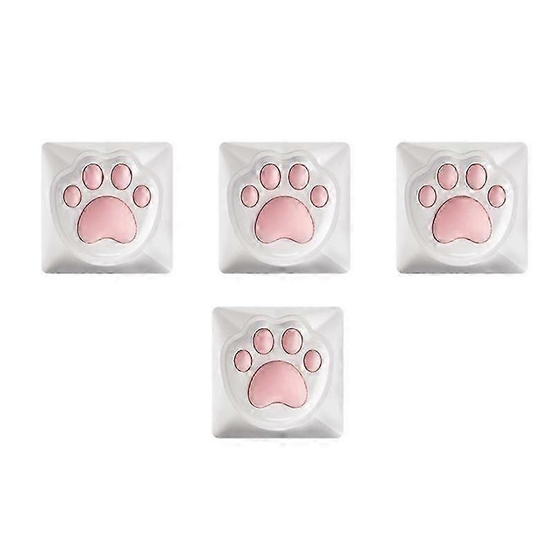 4pc Cat Paw Keycaps OEM Profile Keycaps Soft Silicone for Mechanical Keyboards