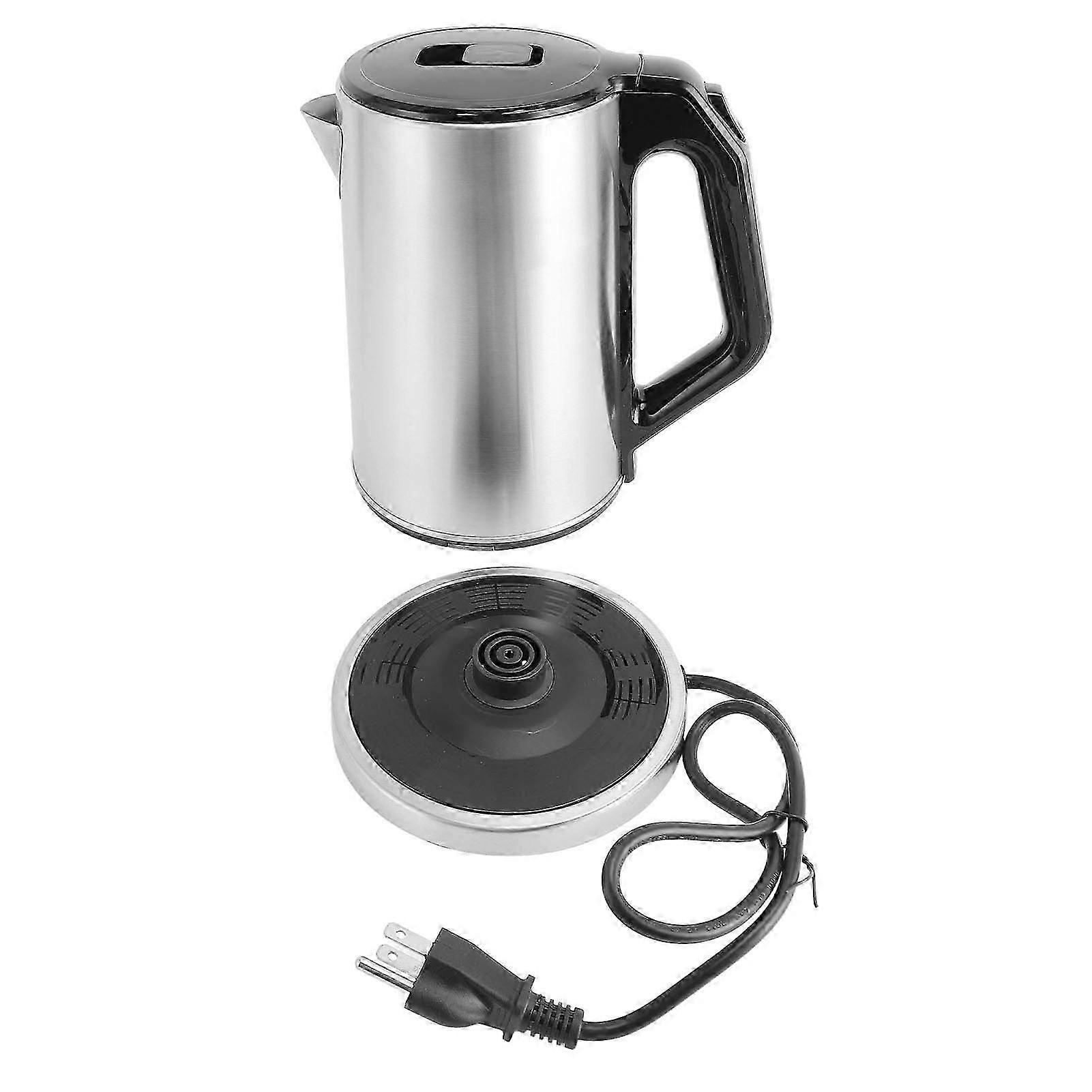 2L Electric Kettle Double Wall 1000W Automatic Power Off Stainless Steel Electric Kettle Hot Water Boiler