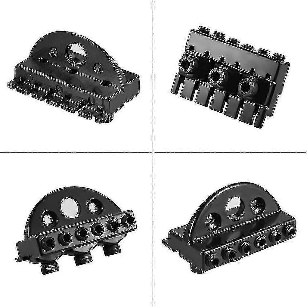 6-String Headless Electric Guitar Locking Nut Set with Bridge, String Lock Nut for Guitar