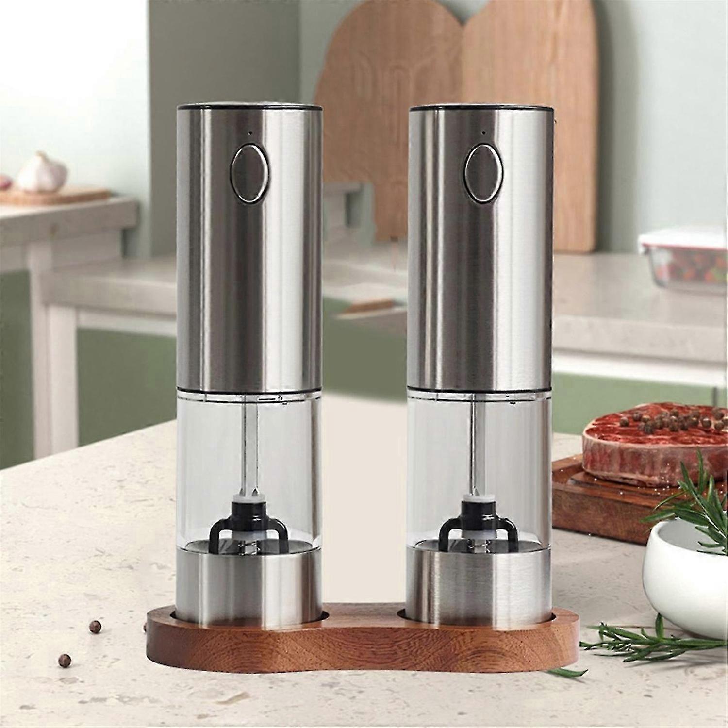 Electric Salt and Pepper Grinder Set Automatic Pepper Grinder